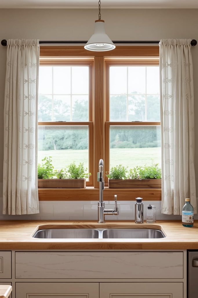 Modern Double Kitchen Window Designs