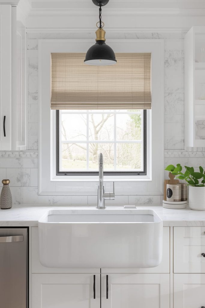 Modern Long Kitchen Window Ideas with Minimal Framing