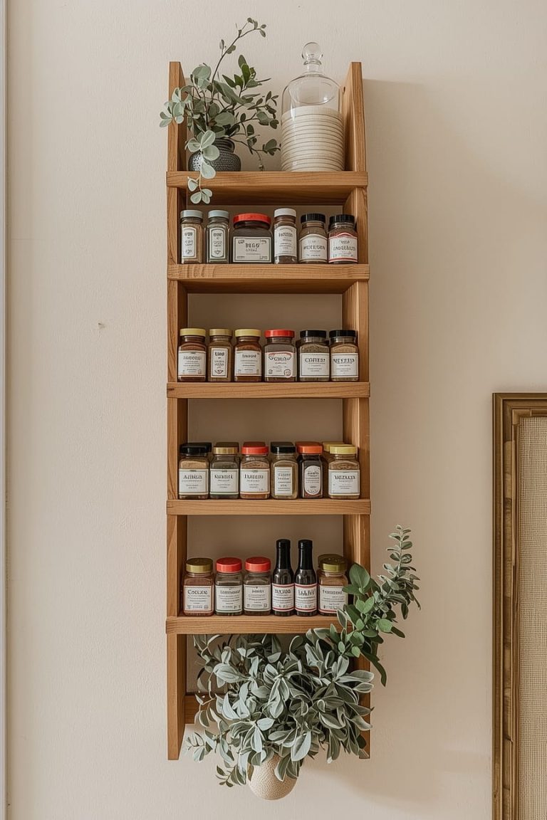 13 DIY Wall Spice Rack Ideas for Small Kitchens