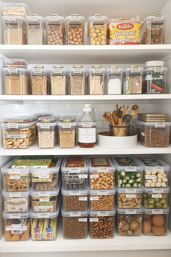 Organize Pantry Items with Stackable Kitchen Storage Bins