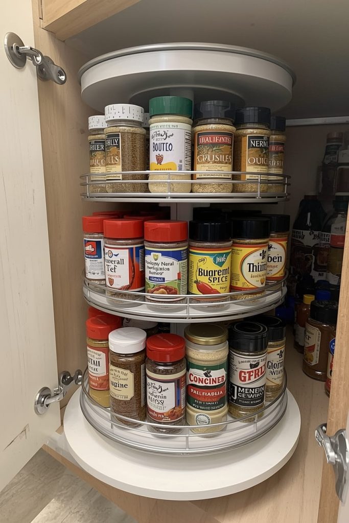 Rotating Spice Rack Organizer for Easy Access