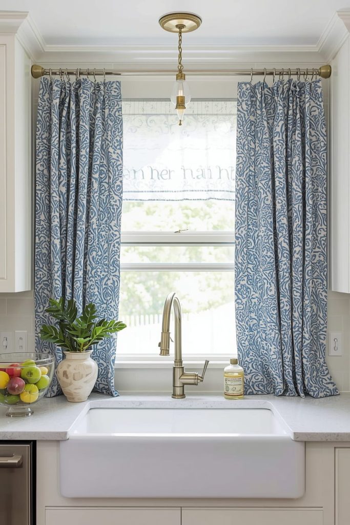 Short Curtains for Kitchen Sink Windows in Small Spaces