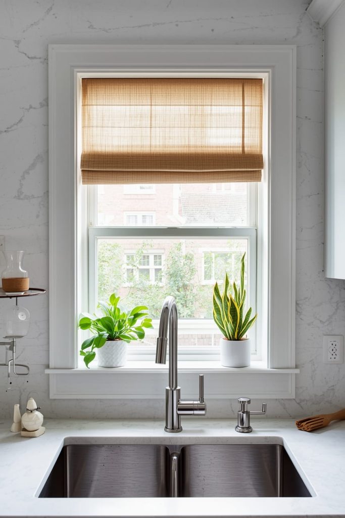 Tiny Kitchen Window Ideas with Plants for a Lived-In Look