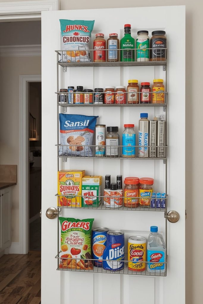 Use Over-the-Door Storage Racks for Instant Extra Storage
