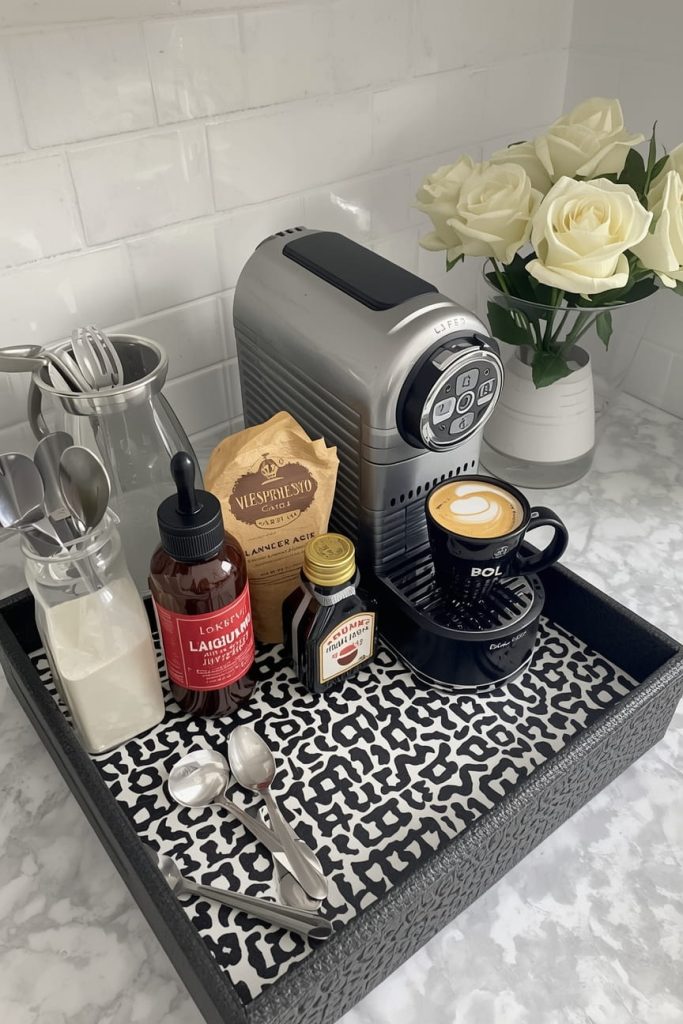 Aesthetic Nespresso Coffee Bar Setup