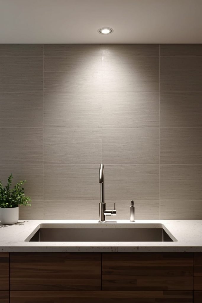 Backlit Backsplash for Sink