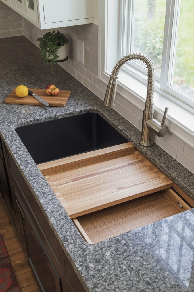 Black Granite Kitchen Sink for Bold Contrast