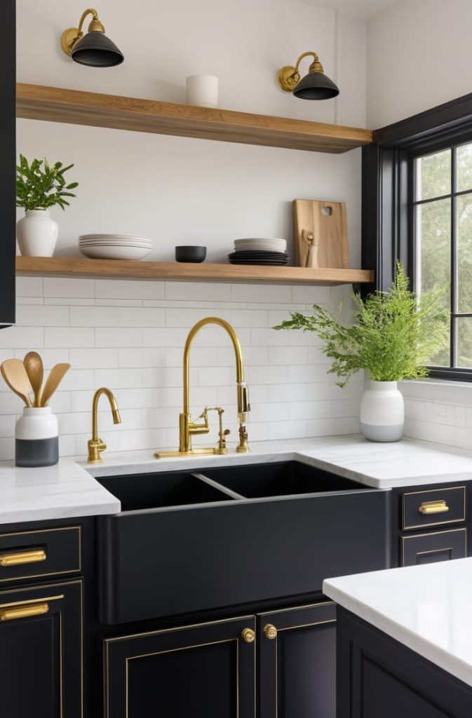 Black Undermount Kitchen Sink for a Seamless Countertop Finish