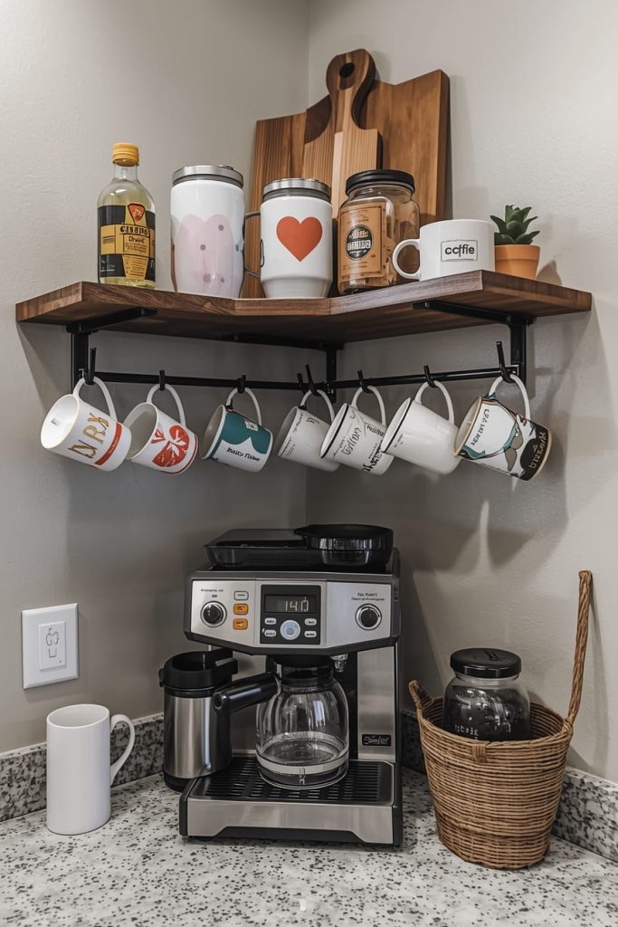 Coffee Corner with Coffee Pod Organizer