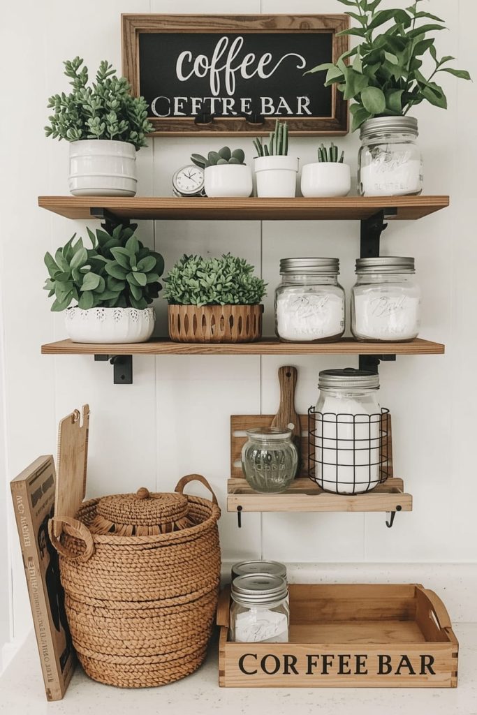 Coffee Corner with Decorative Tray