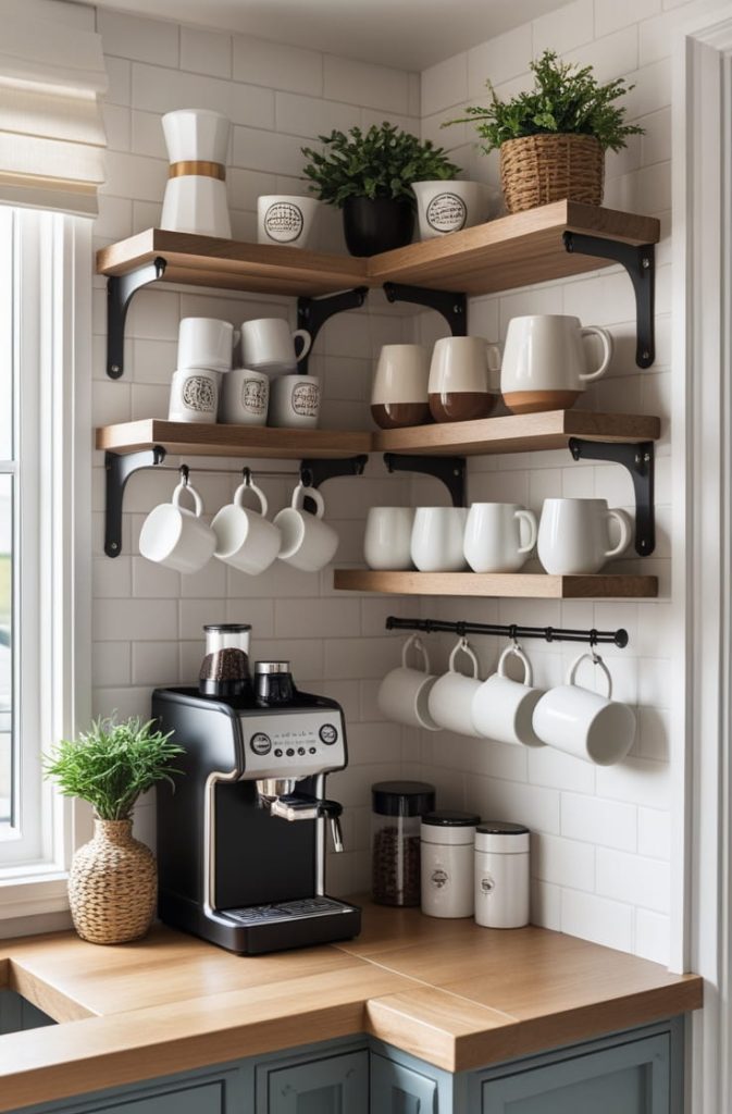 Coffee Corner with Decorative Tray Styling