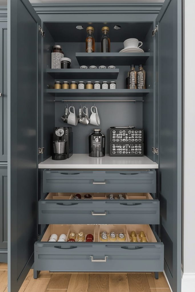 Coffee Corner with Nespresso Capsule Organizer