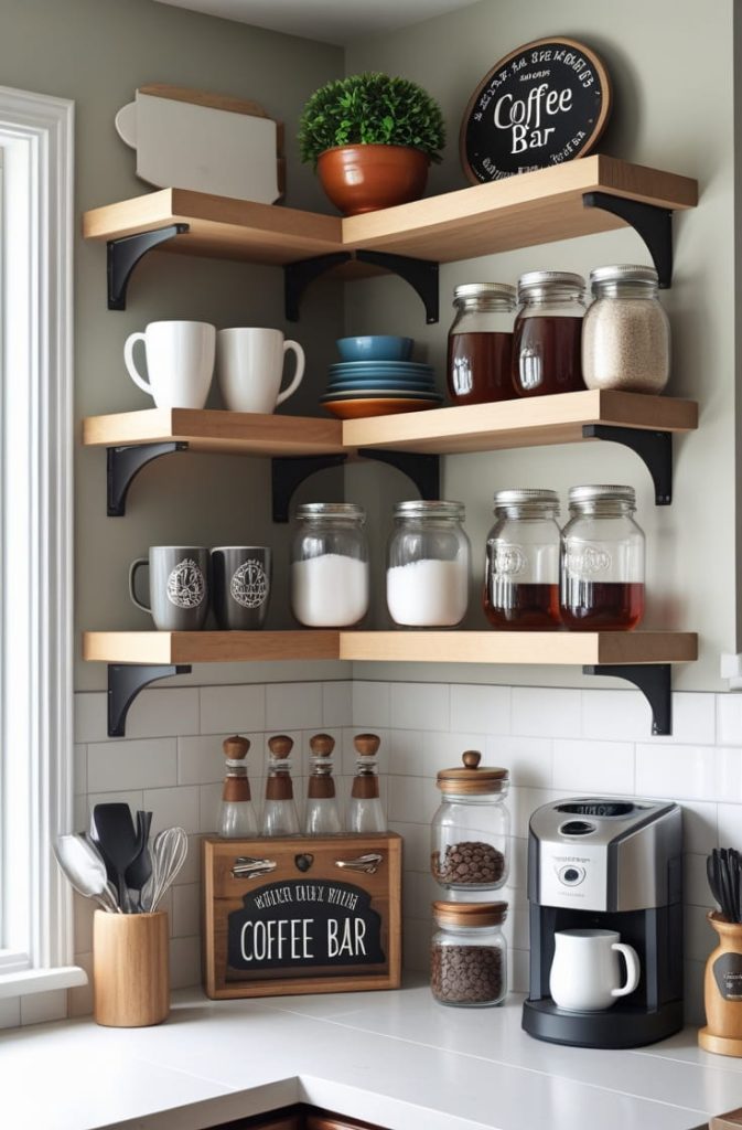 Coffee Corner with Syrup Station