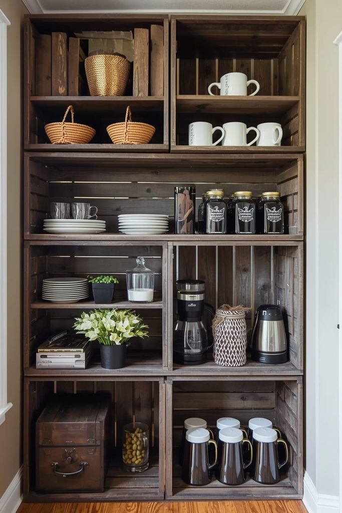 Coffee Corner with Tiered Organizer