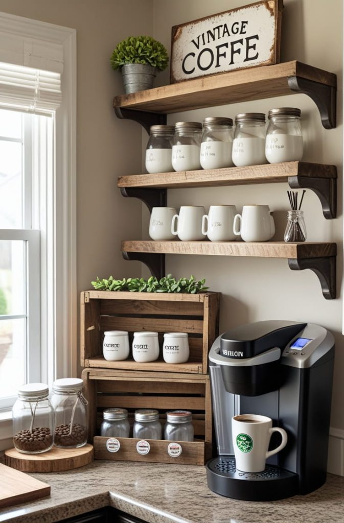 Coffee Station Tray Setup for a Keurig Machine