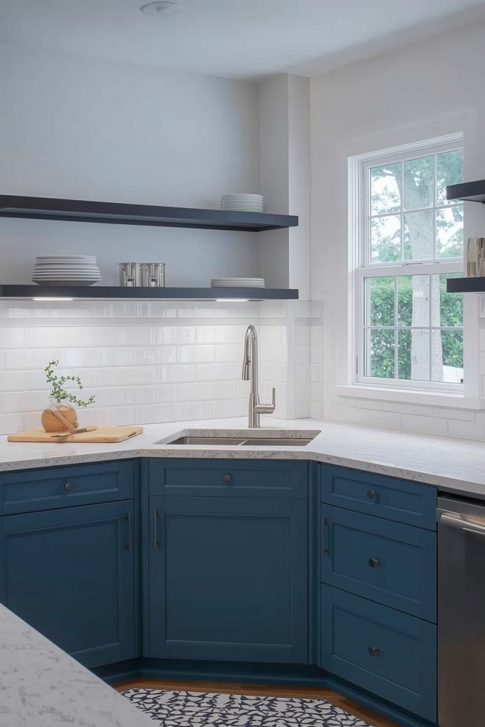 Corner Large Kitchen Sink for Space Optimization