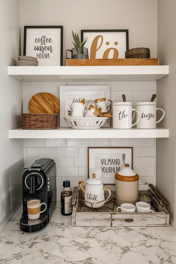 Countertop Nespresso Coffee Station Setup