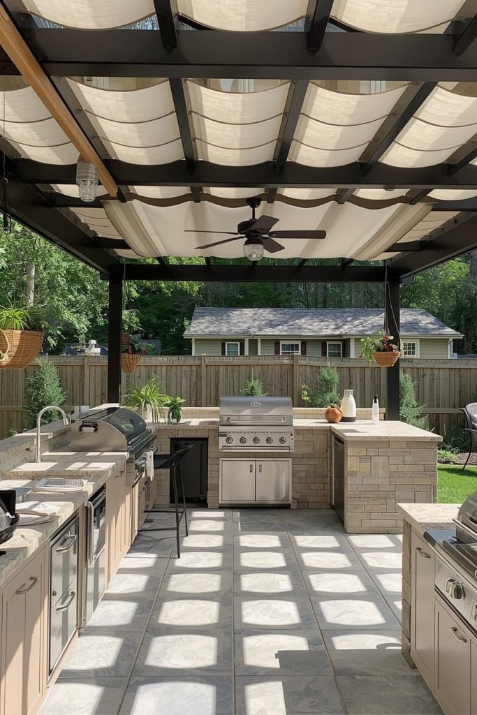 Covered Outdoor Kitchen Ideas Open Concept