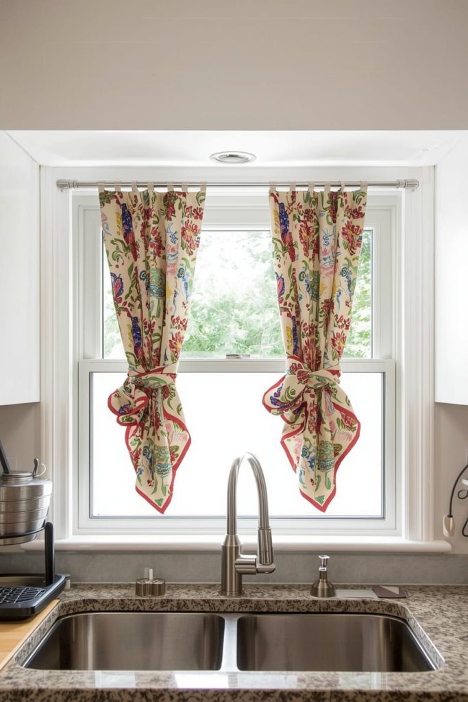 DIY Kitchen Curtains Above Sink (Budget-Friendly Style)