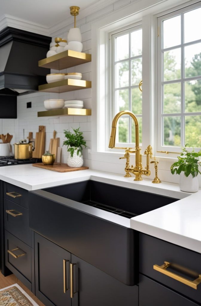 Deep Single Bowl Black Undermount Sink for Large Capacity