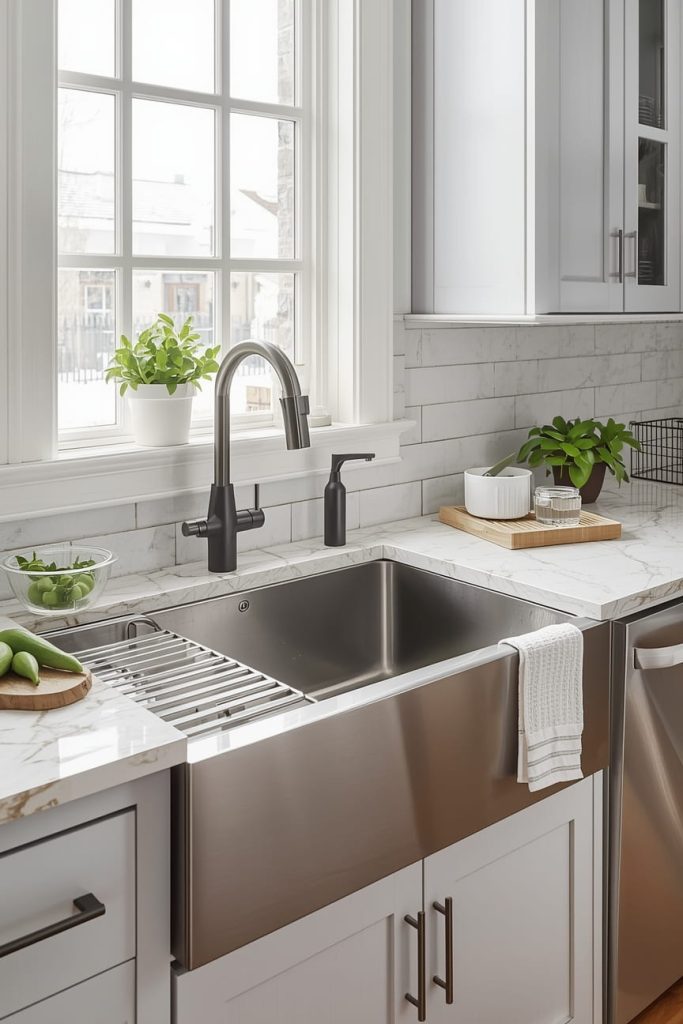 Deep Single-Bowl Kitchen Sink for Oversized Dishes