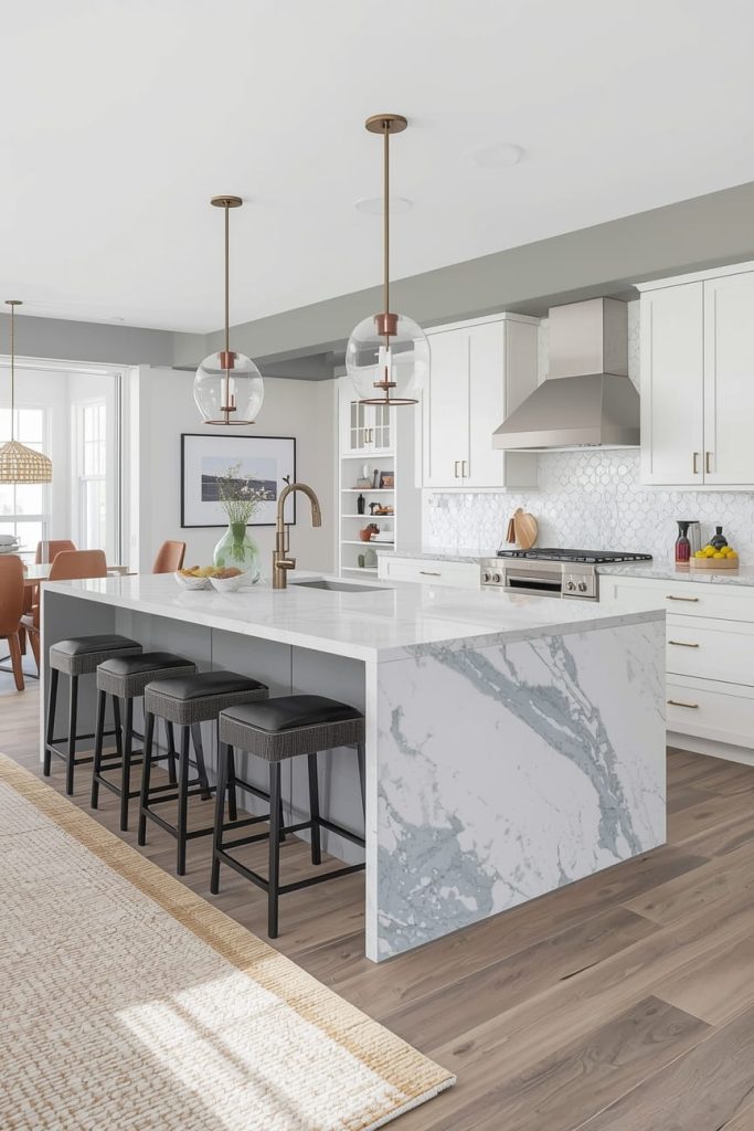 Detailed Bloxburg Open Kitchen Speed Build Inspiration