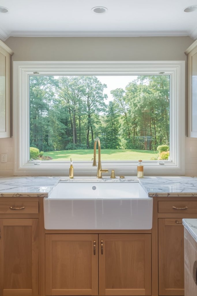 Energy Efficient Window Over Kitchen Sink for Smart Design