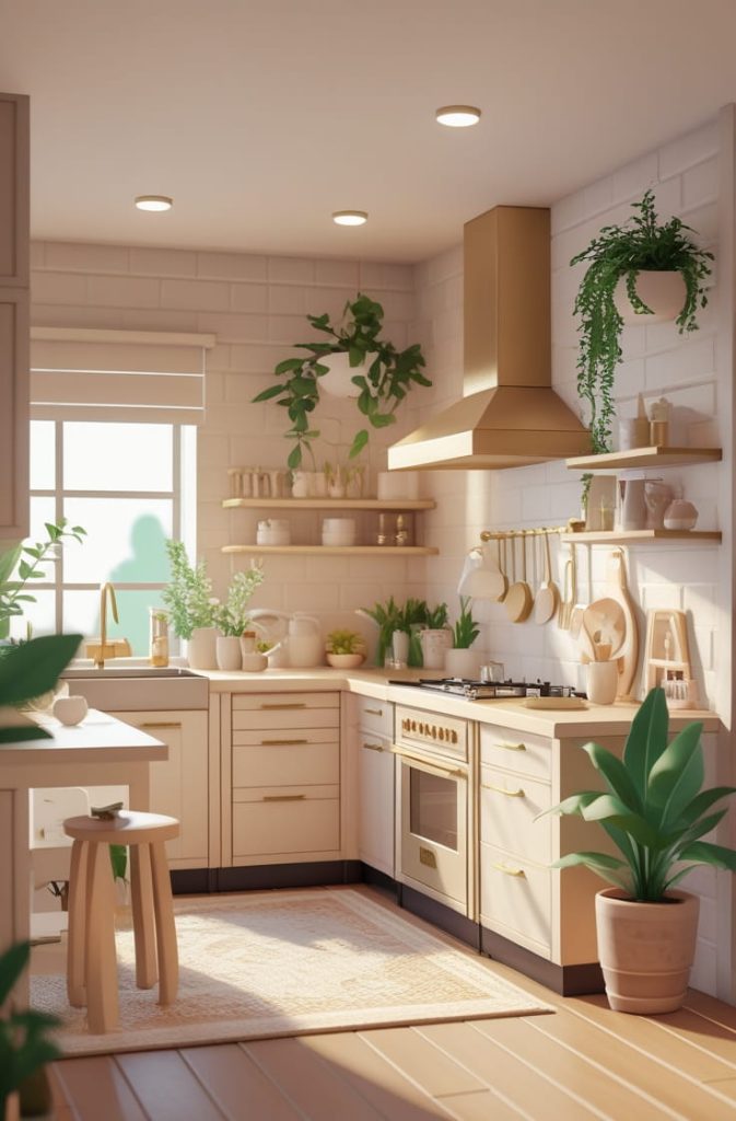 Farmhouse Bloxburg Open Kitchen for Cozy Vibes