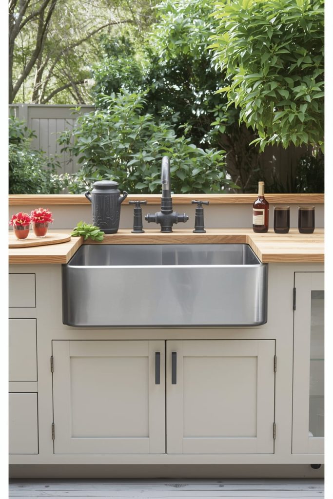Farmhouse-Style Patio Sink