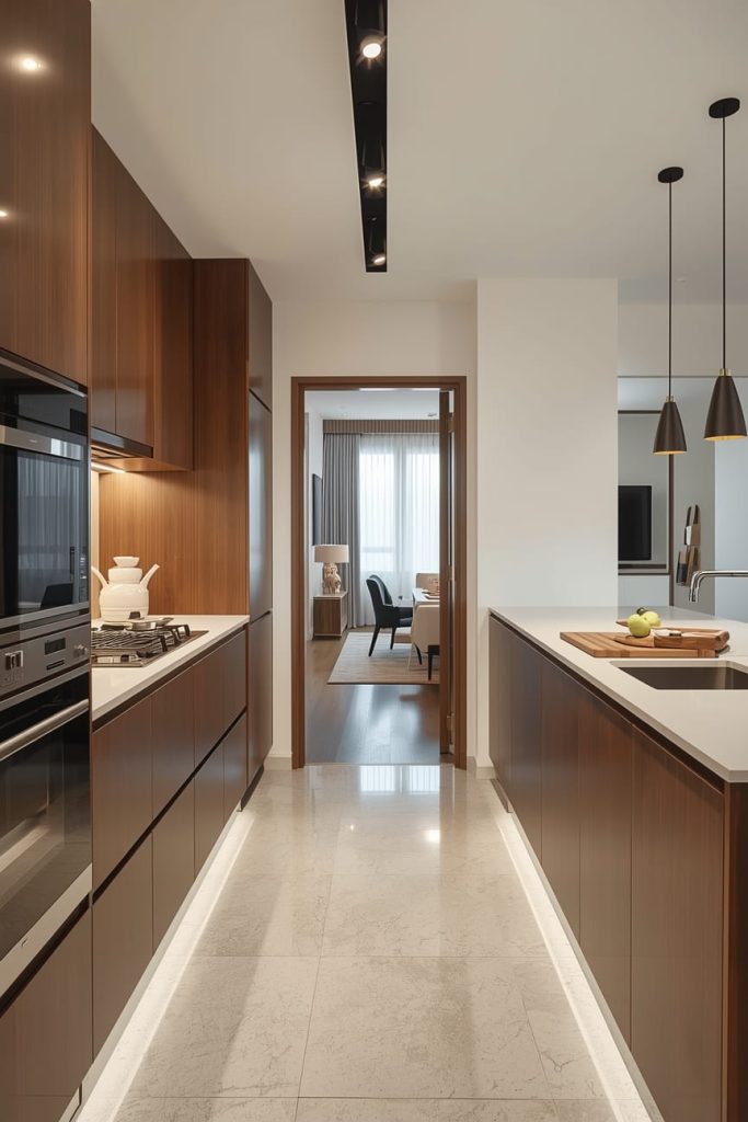 Go Sleek with a Modern Open Kitchen Look