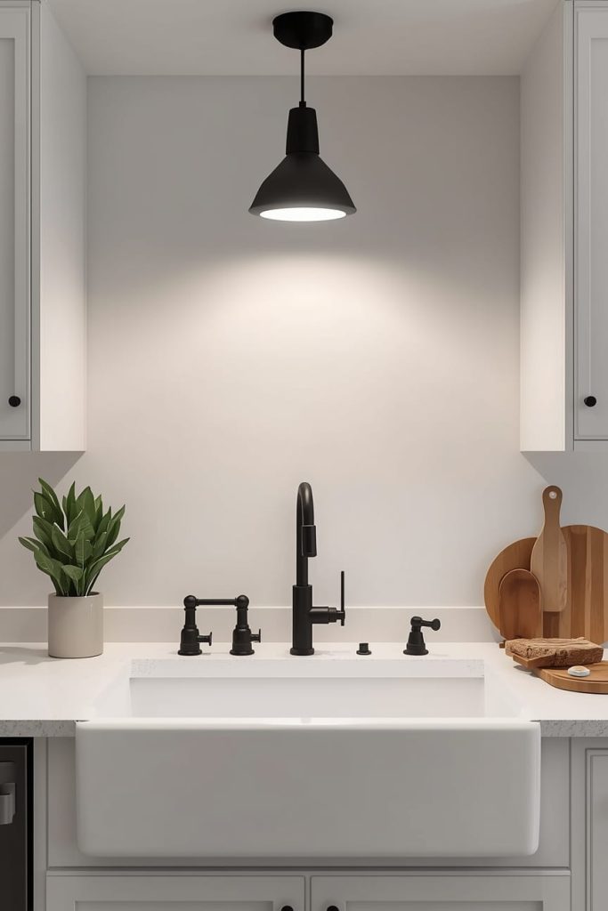 Hanging Pot Rack Above Sink
