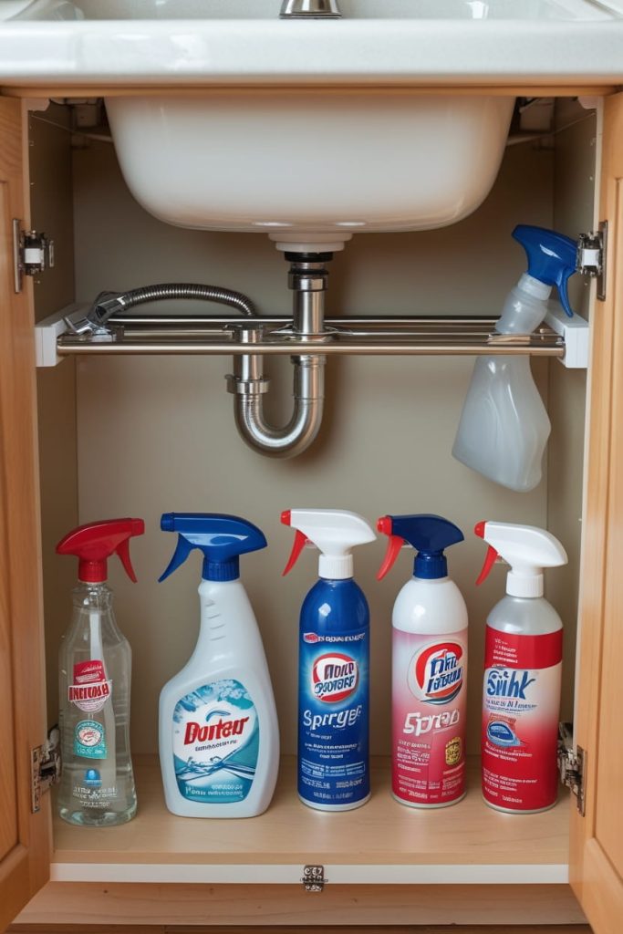 Hidden Trash Can in Sink Cabinet