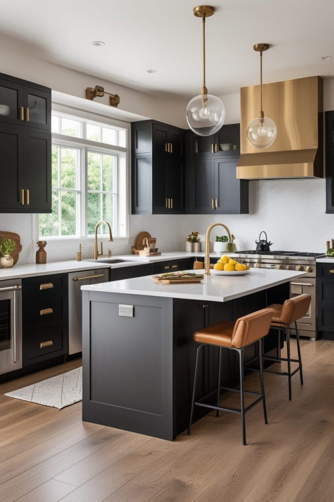 Highlight a Kitchen Island as the Centerpiece