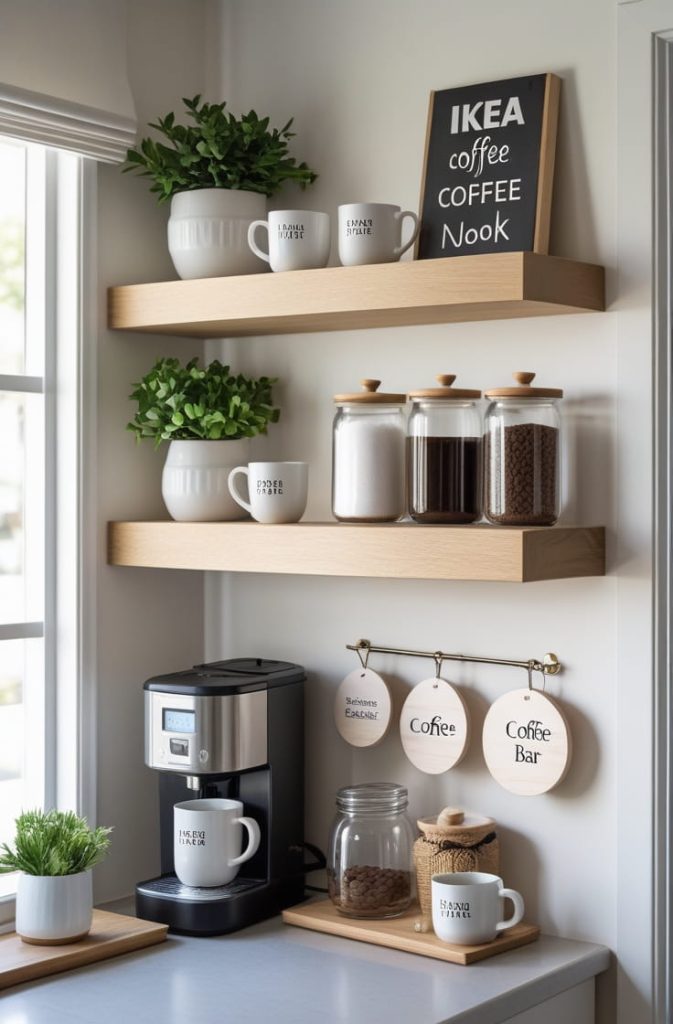 IKEA Coffee Bar with Decorative Tray