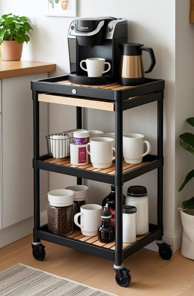 IKEA Coffee Nook with Warm Lighting