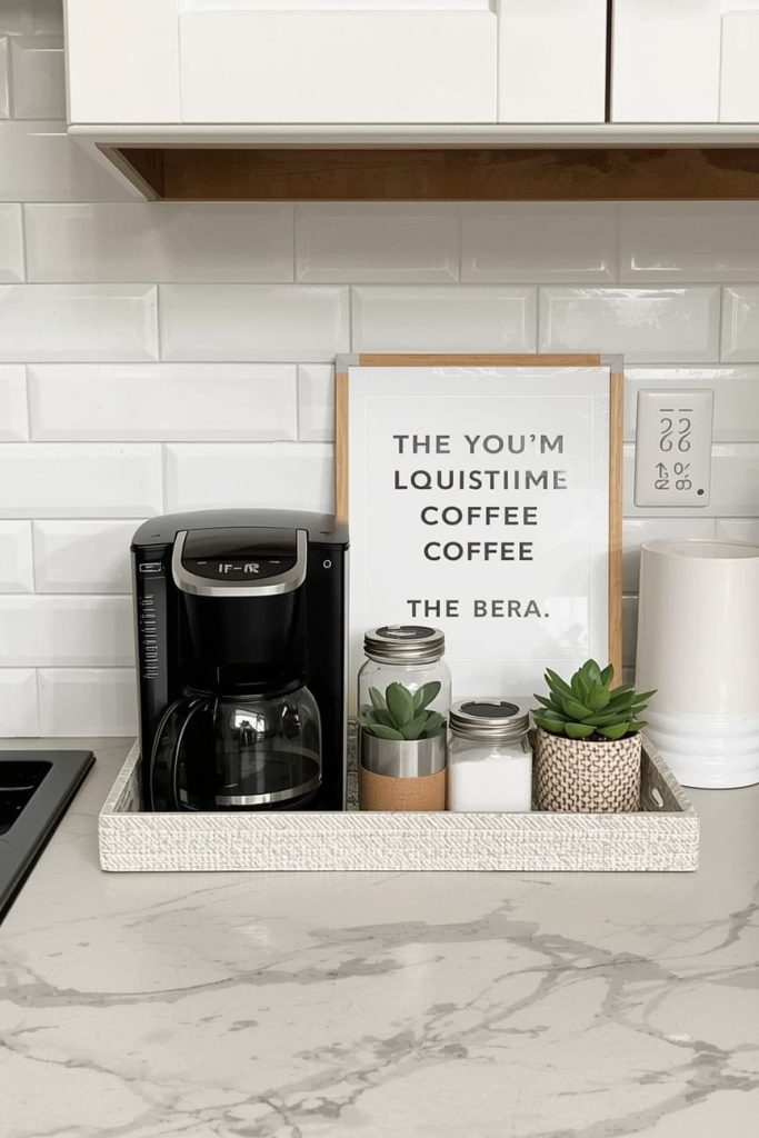  IKEA Lack Shelf Coffee Corner Setup