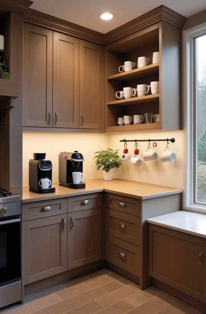 Luxury Built-In Coffee Bar Kitchen Design