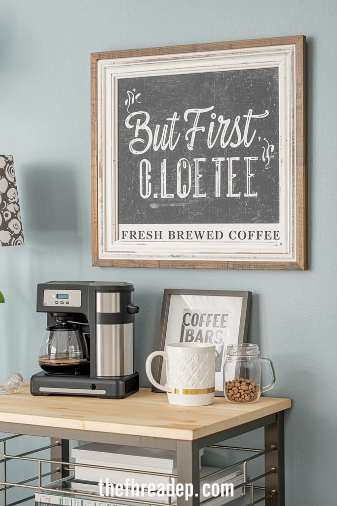 Minimalist Coffee Corner for Small Spaces