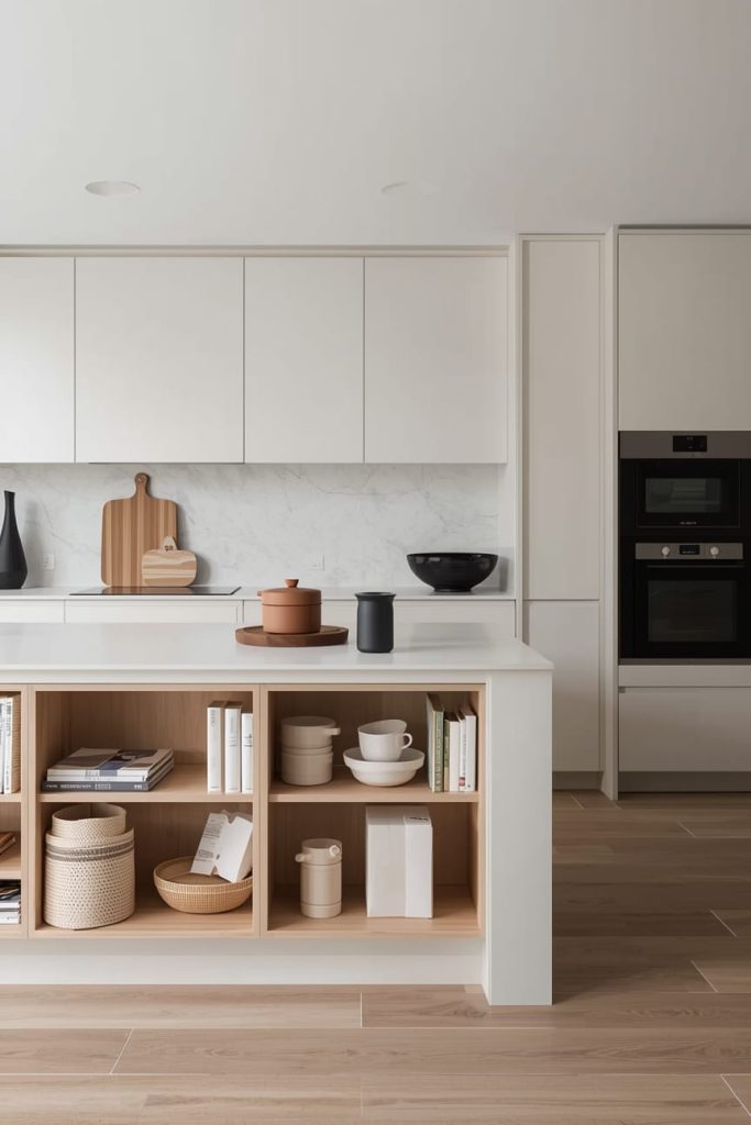 Minimalist Open Kitchen with Island Inspiration