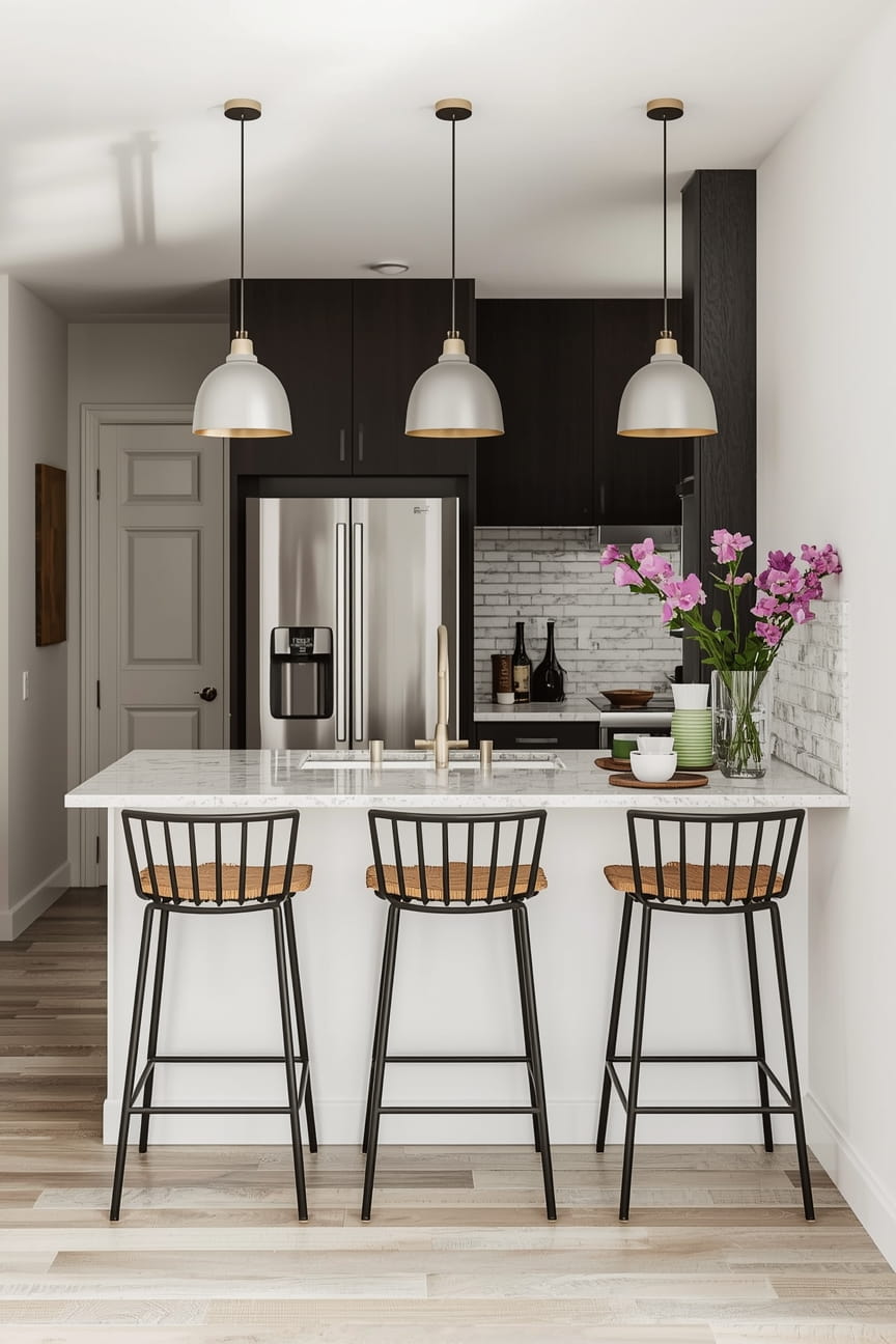 Minimalist Tiny Open Kitchen for a Clean Look