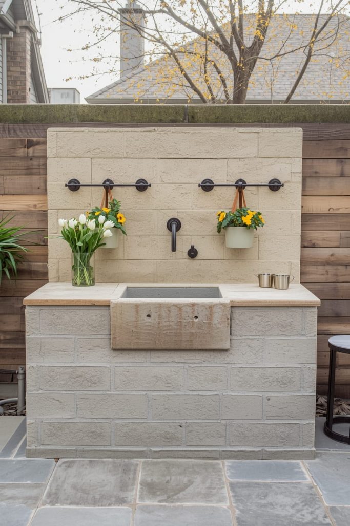  Modern Minimalist Cinder Block Sink Base