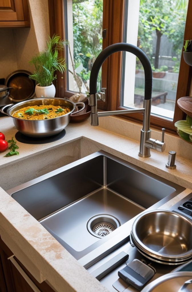 Modular Indian Kitchen Sink Setup for Modern Homes