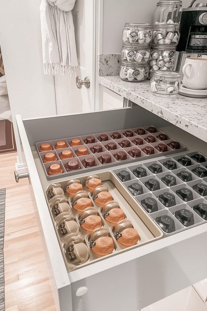 Nespresso Coffee Bar Cabinet Organization
