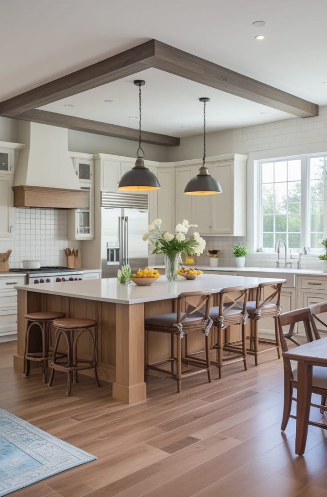 Open Kitchen Living Room with Island for Seamless Flow