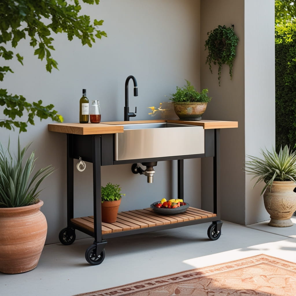 Portable Outdoor Sink Station for Flexible Layouts