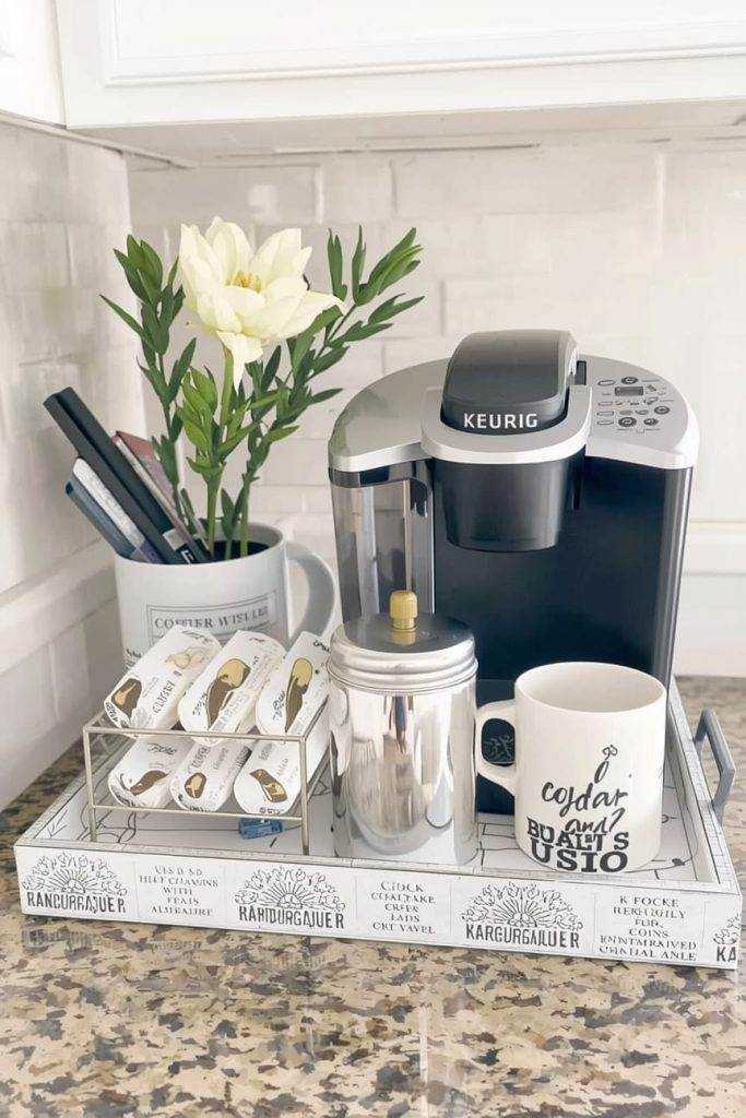 Rustic Keurig Coffee Corner Setup