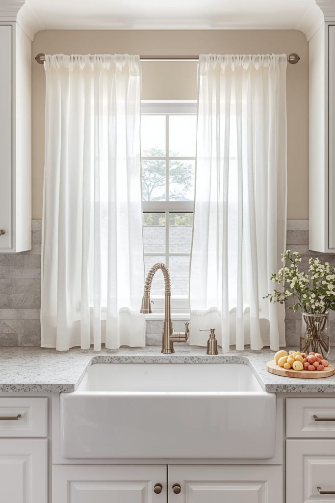 Sheer Curtains for Kitchen Sink Window (Light & Airy Feel)