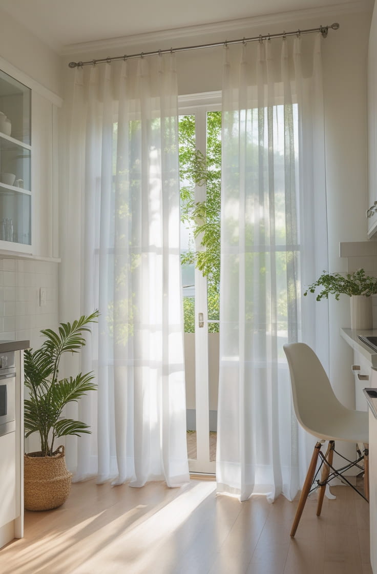 Short Modern Curtains for Compact Kitchens