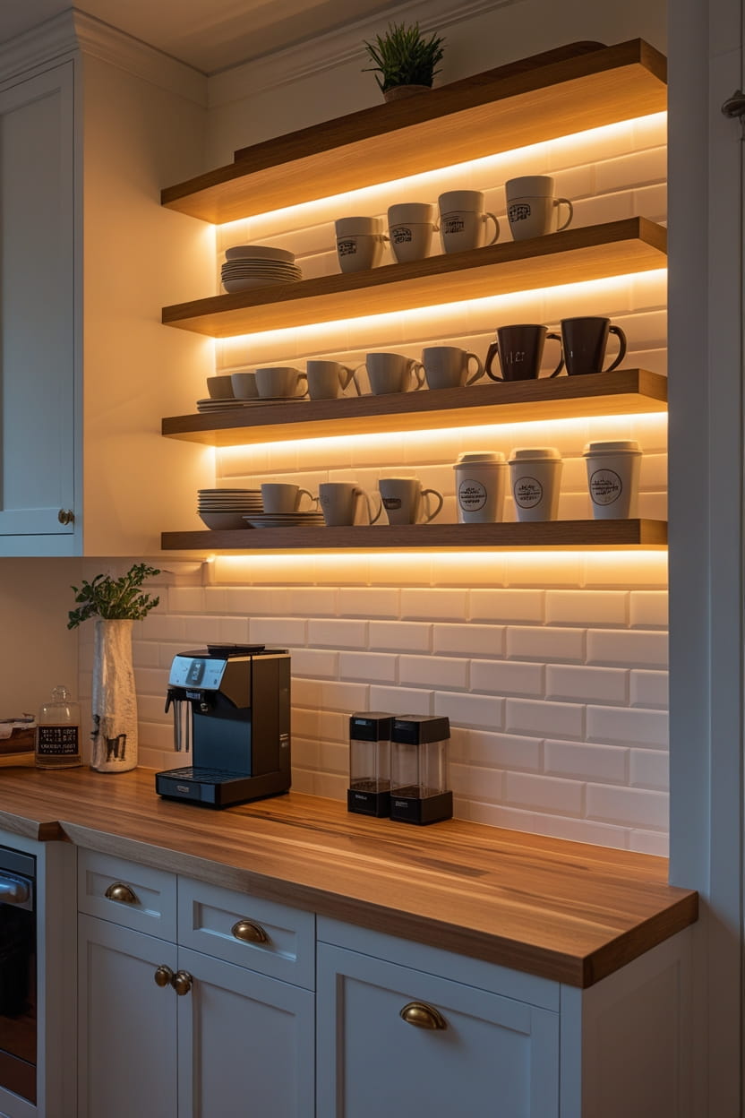 Small Kitchen Coffee Corner on Counter
