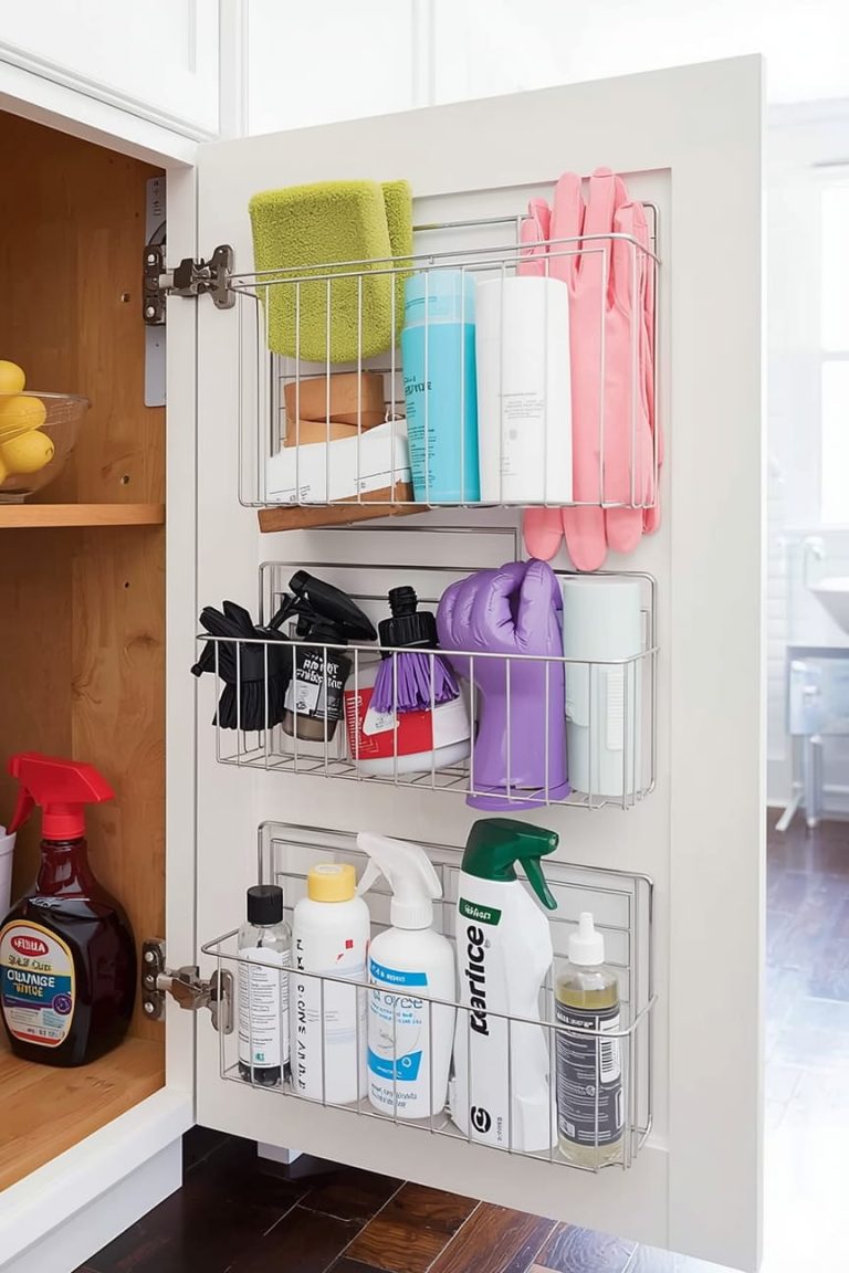 Stackable Storage Bins for Under Sink Organization